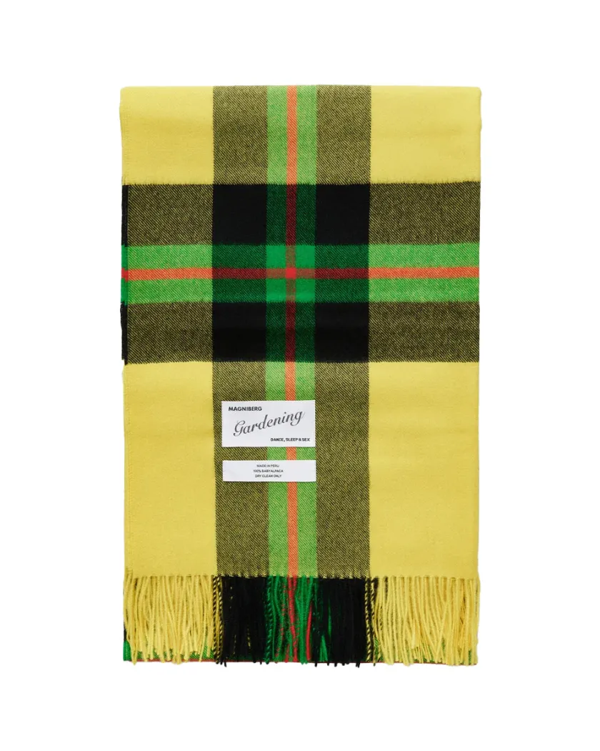 Magniberg Queen blanket - Field yellow tartan fra> Puder Og Plaider