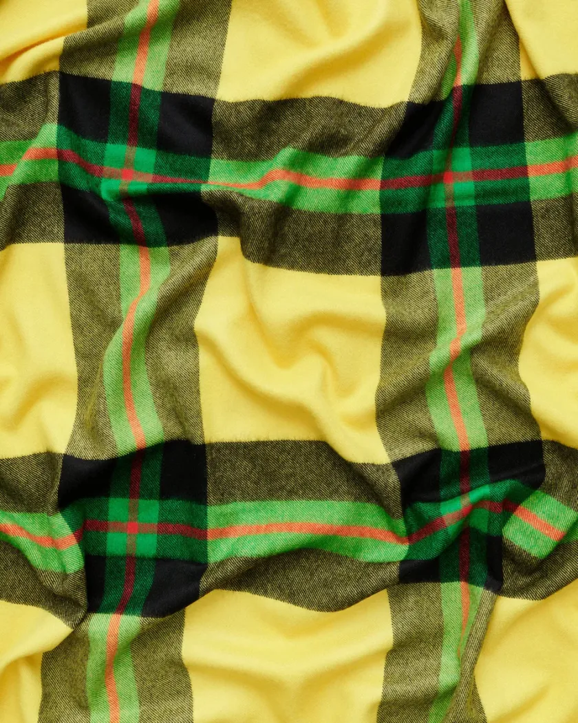 Magniberg Queen blanket - Field yellow tartan fra> Puder Og Plaider