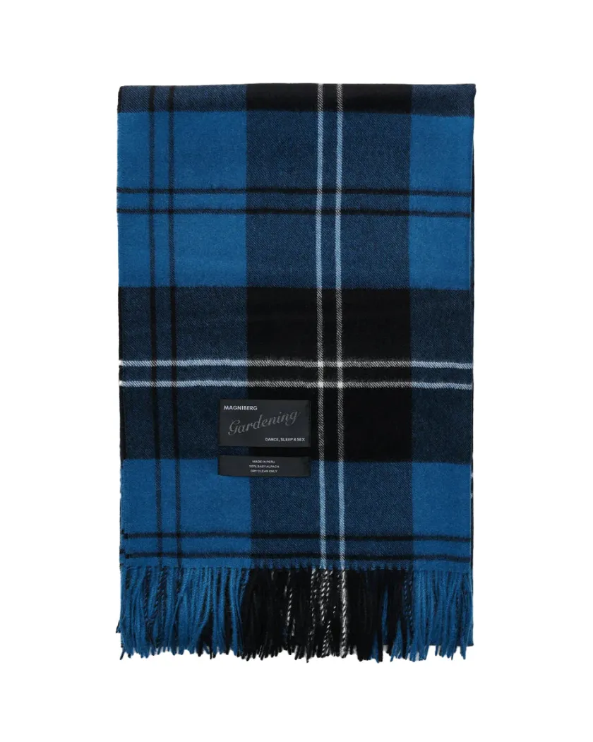 Magniberg Queen blanket - Volvo blue tartan fra> Puder Og Plaider