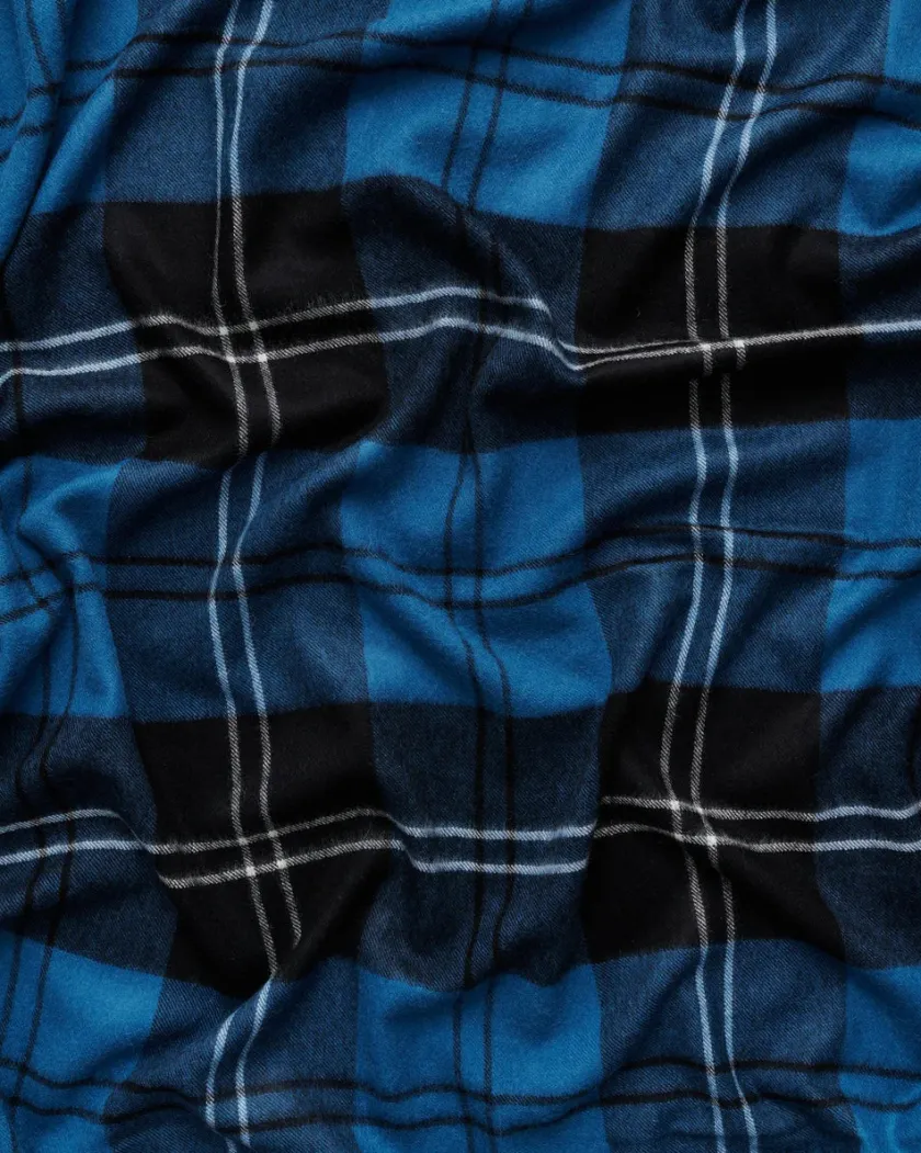 Magniberg Queen blanket - Volvo blue tartan fra> Puder Og Plaider