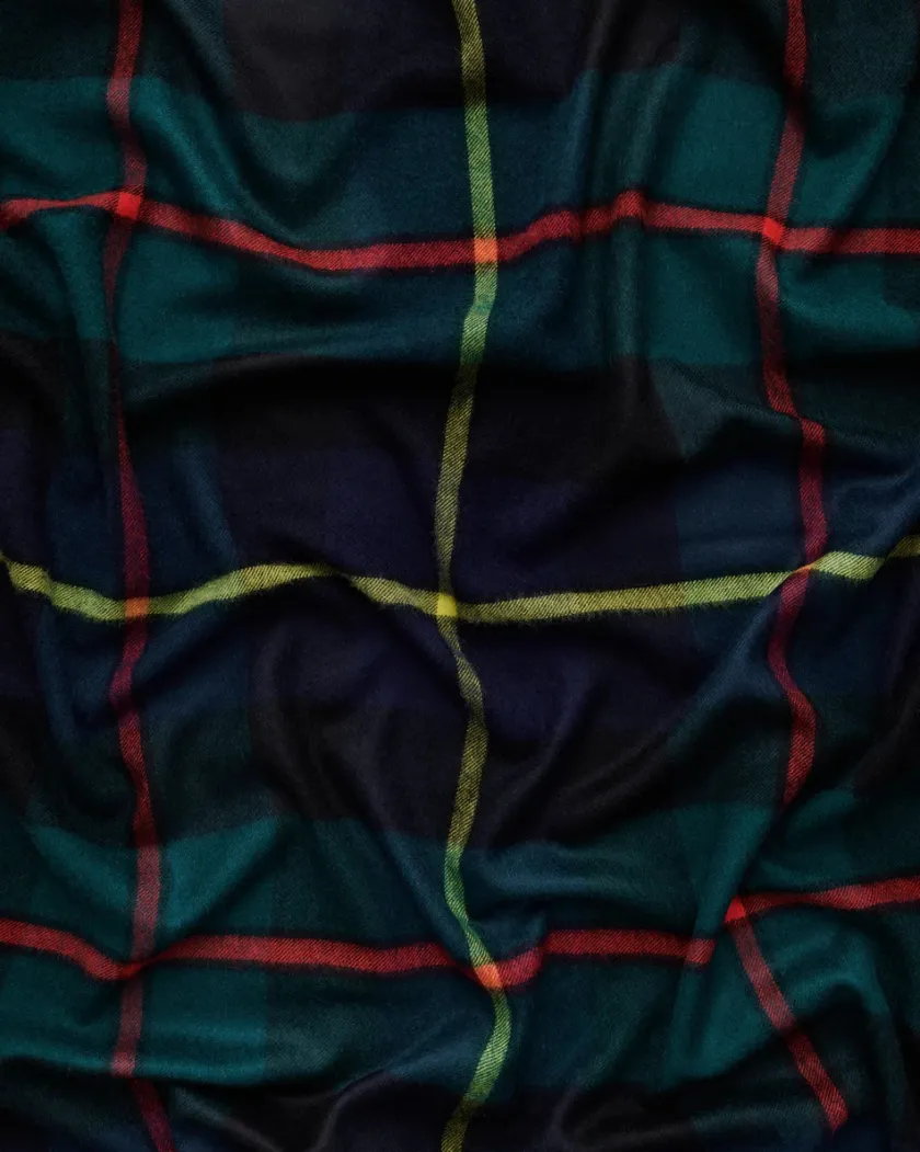 Magniberg Queen blanket - Volvo blue tartan fra> Puder Og Plaider