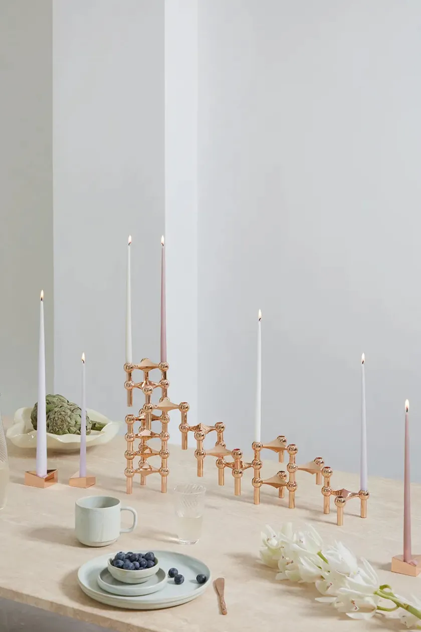 STOFF Nagel Reflect Lysestage, rosa guld fra> Lysestager