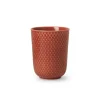 Lyngby Porcelæn Rhombe krus, terracotta fra> Service