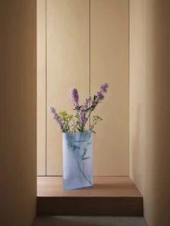 Muuto Ridge Vase, white frosted glass fra><noscript><img width=