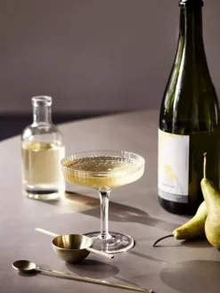 Ferm Living Ripple Champagne Saucers Frosted, sæt á 2 fra><noscript><img width=