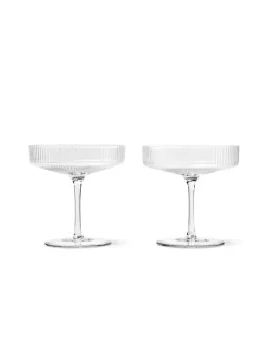 Ferm Living Ripple champagneglas fra> Gaver Til Hende|Service
