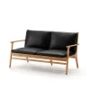 Stellar Works Rén Lounge sofa 2. pers natur eg, sort læder fra> Sofaer
