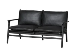 Stellar Works Rén Lounge sofa 2. pers natur eg, sort læder fra><noscript><img width=