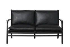 Stellar Works Rén Lounge sofa 2. pers natur eg, sort læder fra><noscript><img width=