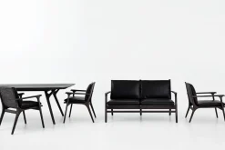 Stellar Works Rén Lounge sofa 2. pers natur eg, sort læder fra><noscript><img width=