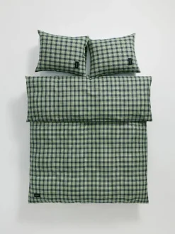 Magniberg Rodeo Duvet Cover, neon blue check fra><noscript><img width=