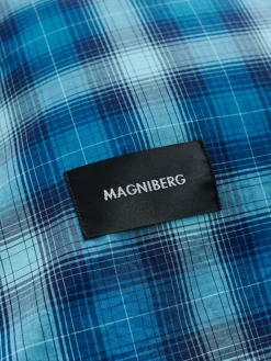 Magniberg Rodeo Duvet Cover, neon blue check fra><noscript><img width=
