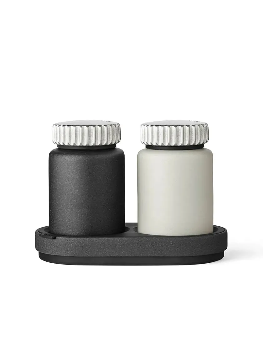 Vipp Salt og peber sæt, sort og grå fra> Service
