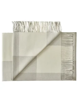 Silkeborg Uldspinderi Santa Fe Plaid, limestone fra> Puder Og Plaider