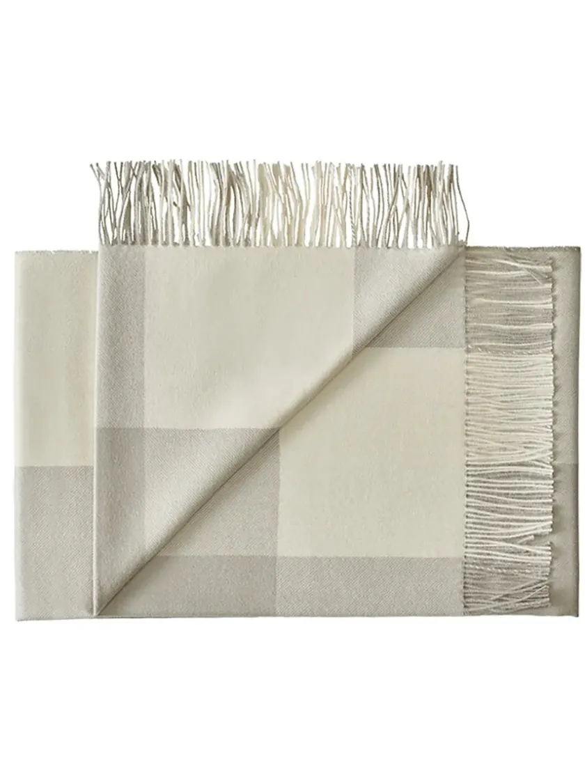 Silkeborg Uldspinderi Santa Fe Plaid, walnut brown fra> Puder Og Plaider