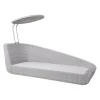 Cane-line Savannah Daybed, venstre i hvid/grå fra> Udendørs Loungemøbler