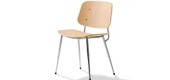 Fredericia Furniture Søborg Stol, stålstel af Børge Mogensen><noscript><img width=