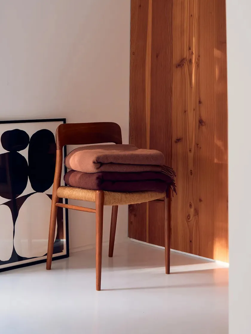 Silkeborg Uldspinderi Season Plaid, moss fra> Puder Og Plaider