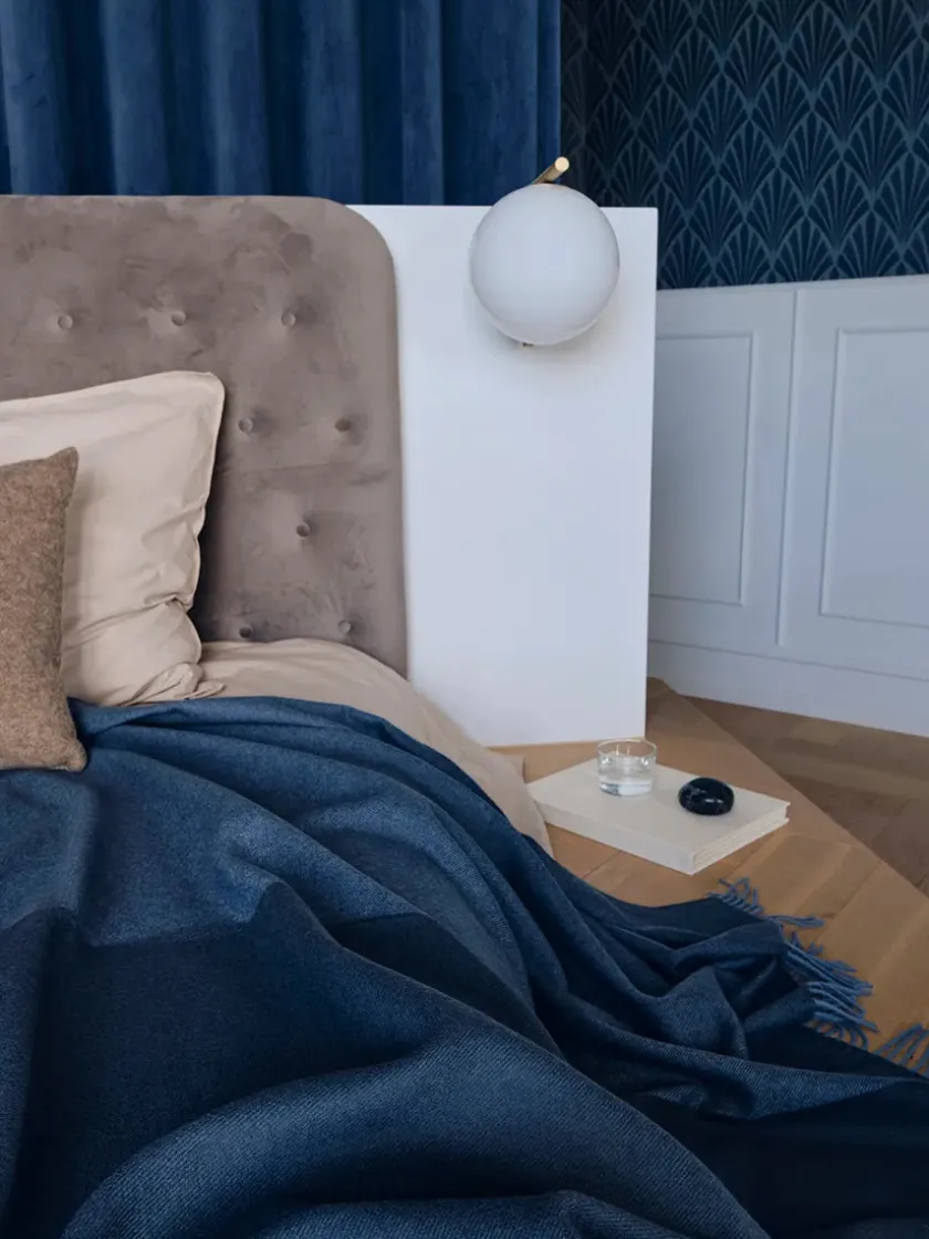 Silkeborg Uldspinderi Secret Plaid, lime/moss fra> Puder Og Plaider