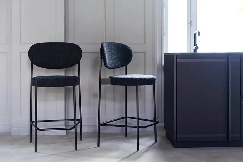 Verpan Serie 430 barstol, sort af Verner Panton> Barstole