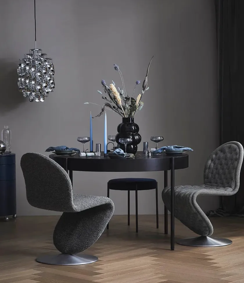 Verpan Serie 430 bord, sort af Verner Panton> Spiseborde