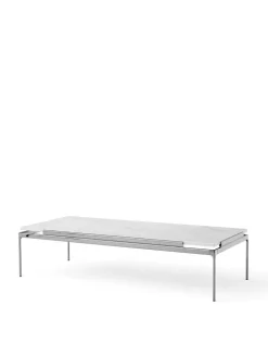 &Tradition Sett LN12 Sofabord, bianco carrara marble/chrome fra> Sofaborde
