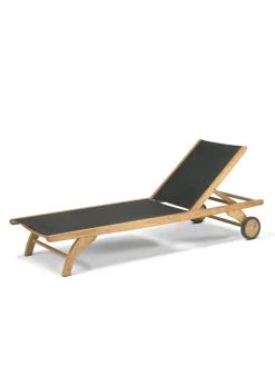 Fritz Hansen Skagerak Columbus Liggestol, sort fra> Solvogne/Liggestole