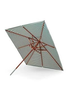 Fritz Hansen Skagerak Messina Parasol 300, Light Apricot/Green Stripes fra> Parasoller