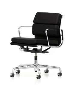 Vitra Soft Pad Chair EA 217 Kontorstol, cognac læder/krom stel fra><noscript><img width=