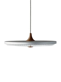 Le Klint Soleil pendel medium, røget eg, plast skærm fra><noscript><img width=