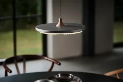 Le Klint Soleil pendel small, røget eg, papir skærm fra><noscript><img width=