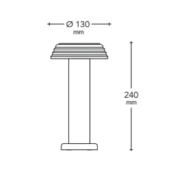 SOWDEN Light Portable Lamp PL1, black/white><noscript><img width=