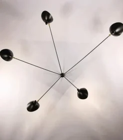 Editions Serge Mouille Spider Big Wall Lamp w/5 Fixed Arms af Serge Mouille><noscript><img width=