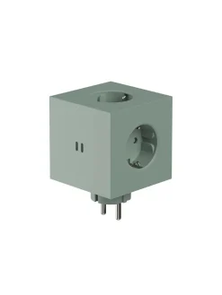 Avolt Square 2 Stikdåse med USB, sort fra><noscript><img width=