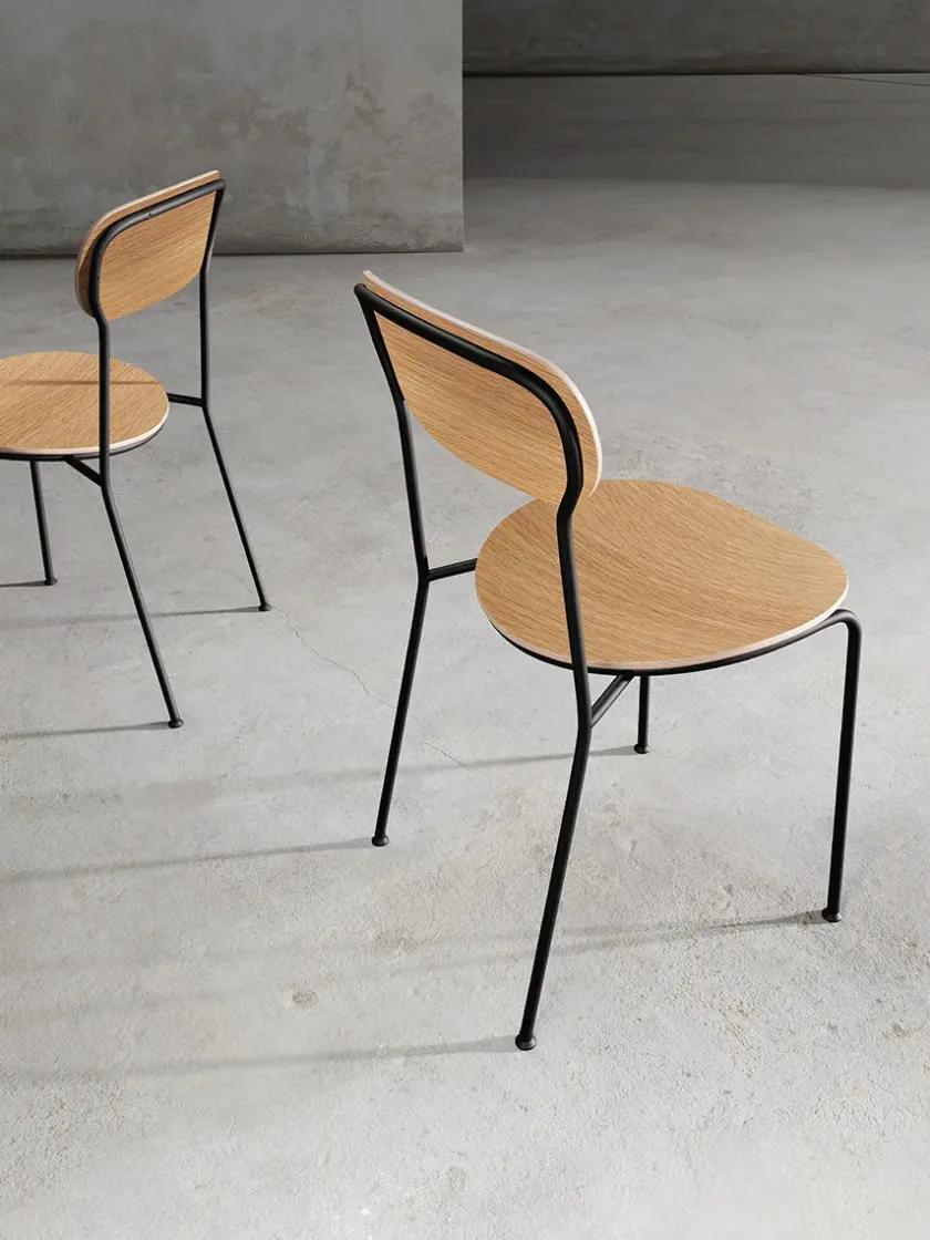 Stellar Works Stack Dining Chair, natural oak fra> Spisebordsstole