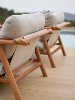 Cane-line Sticks Loungestol, teak fra><noscript><img width=