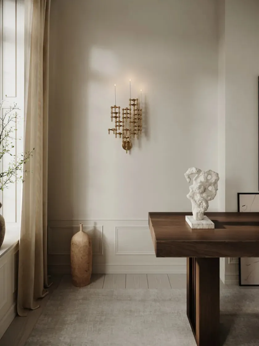 STOFF Nagel STOFF Vægophæng, krom fra> Lysestager