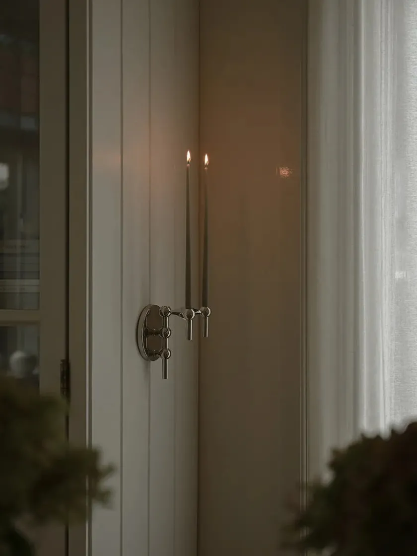 STOFF Nagel STOFF Vægophæng, messing fra> Lysestager