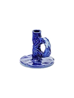 NIKO JUNE Studio Candlestick, dark blue fra> Lysestager