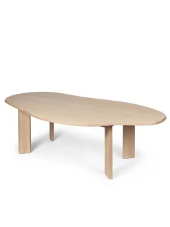 Ferm Living Tarn Dining Table 220, white oiled fra> Spiseborde