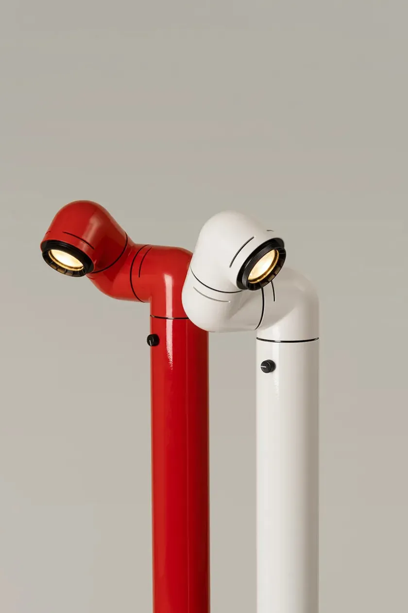 Santa & Cole Tatu Alta Gulvlampe, white grey fra Santa and Cole> Gulvlamper|Spots
