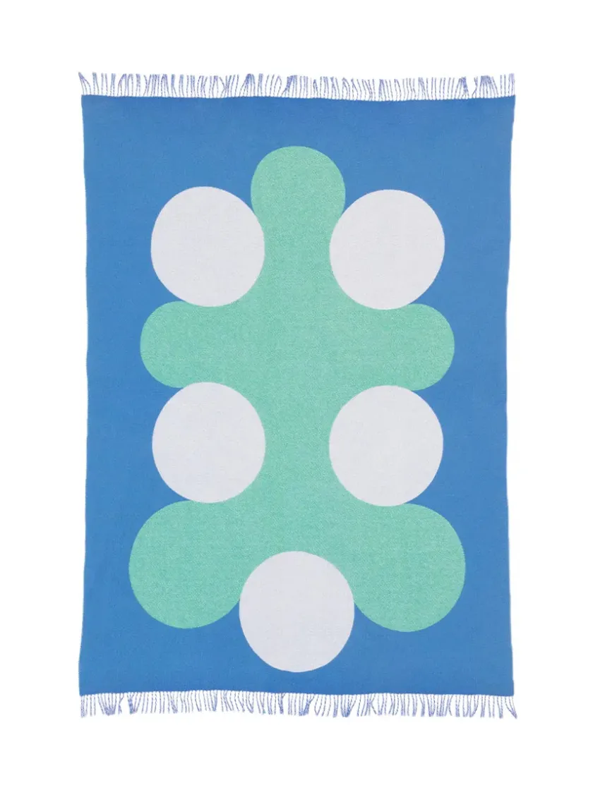 raawii Teenagers from Mars Plaid, white/blue/leaf fra> Puder Og Plaider