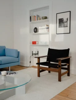Fredericia Furniture The Canvas Chair, sæbebehandlet eg natur canvas af Børge Mogensen><noscript><img width=