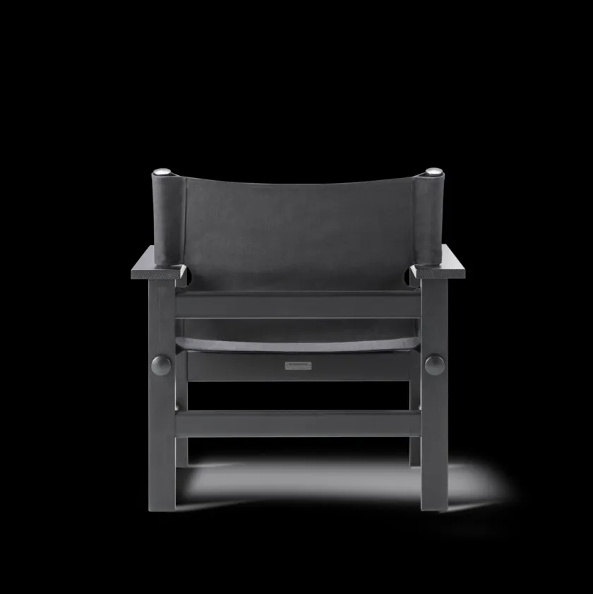 Fredericia Furniture The Canvas Chair, sæbebehandlet eg natur canvas af Børge Mogensen> Loungestole|Lænestole