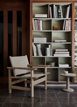 Fredericia Furniture The Canvas Chair, sortlakeret eg sort canvas af Børge Mogensen><noscript><img width=