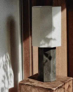 Louise Roe The Eight Over Eight Lamp Small, beige travertine fra><noscript><img width=