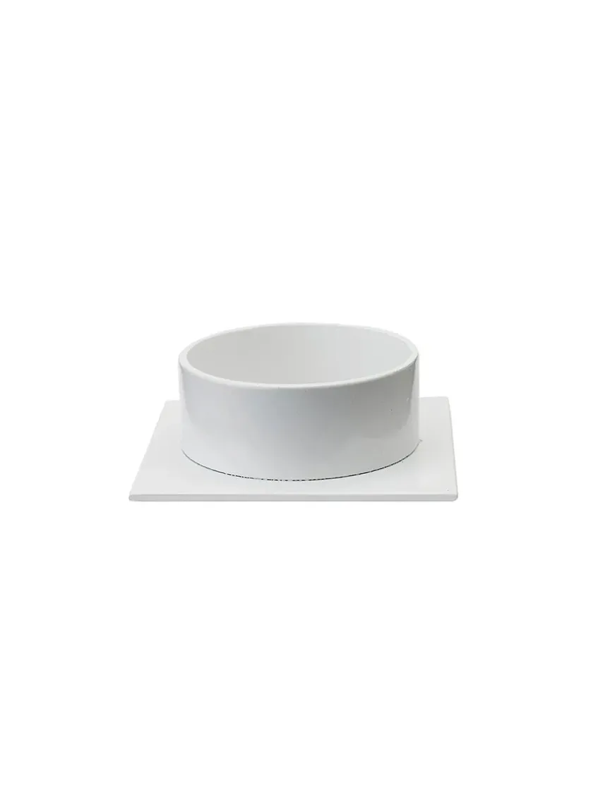 Kunstindustrien The Square lysestage Ø7 cm, hvid fra> Lysestager