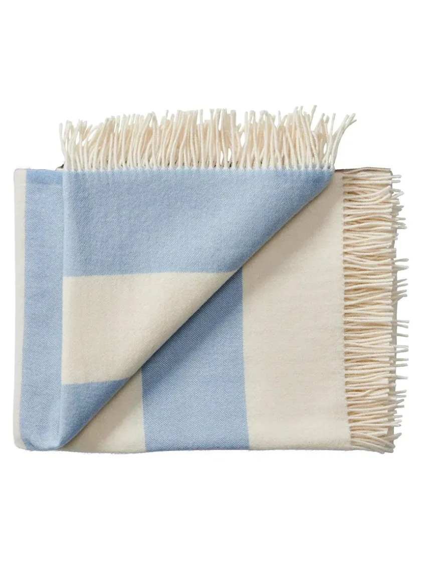 Silkeborg Uldspinderi The Sweater Plaid, cobalt fra> Puder Og Plaider