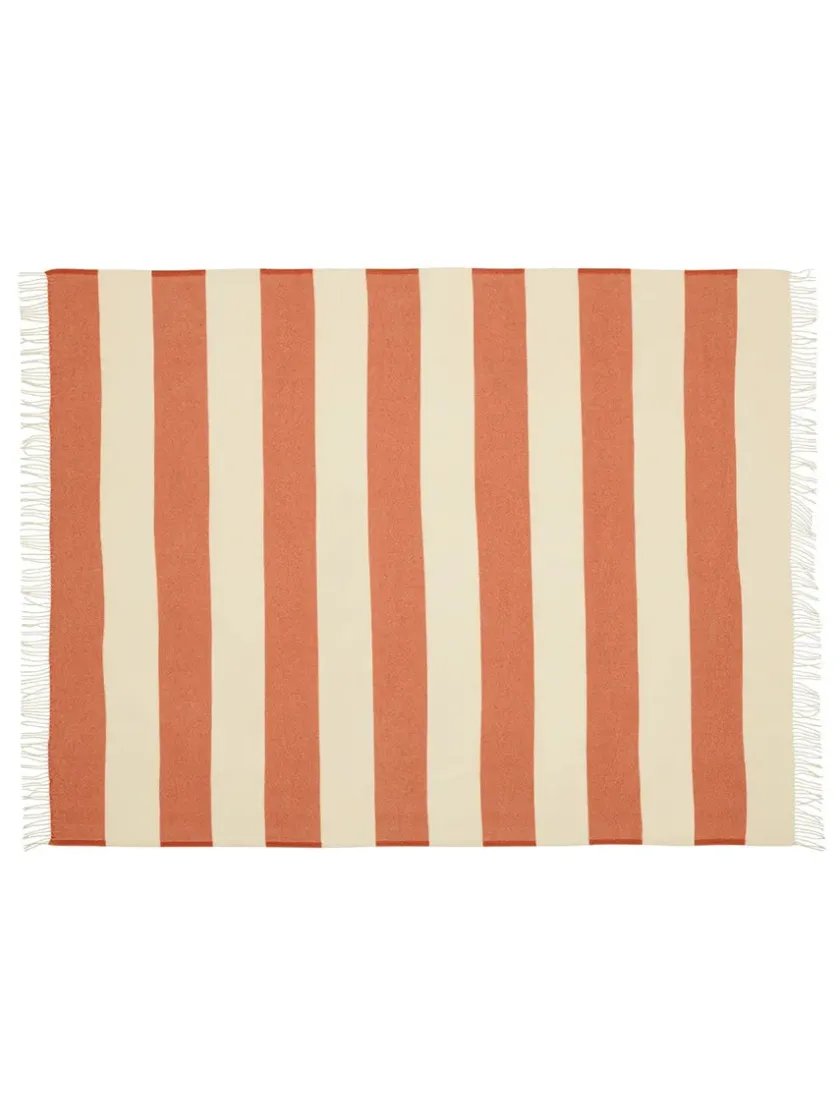 Silkeborg Uldspinderi The Sweater Plaid, orange fra> Puder Og Plaider
