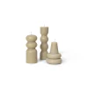 Ferm Living Torno Candles Sand, Set of 3 fra> Stearinlys